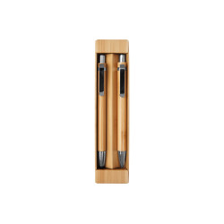 Set De Boligrafo Y LÁpiz MecÁnico De BambÚ Nagano Duo||Escrituras Metálicas Set De Boligrafo Y LÁpiz MecÁnico De BambÚ Nagano Duo||Escrituras Metálicas