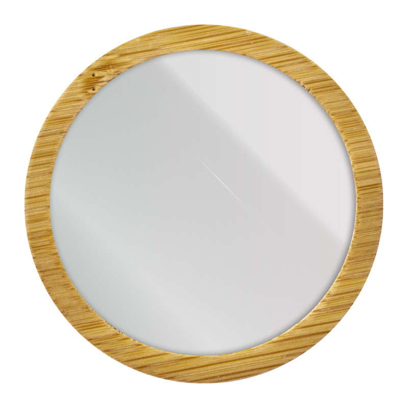 Espejo De BambÚ Circular Bella||Salud y Belleza
